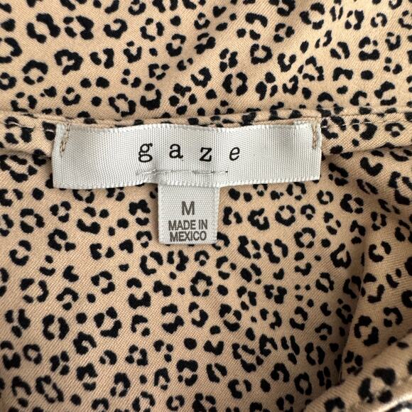 GAZE Leopard Animal Print Bodysuit Size M Festival Y2K - Picture 4 of 5